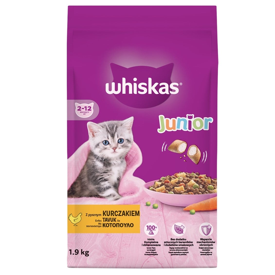 Whiskas Yavru Tavuklu Kuru Kedi Maması 1,9 Kg