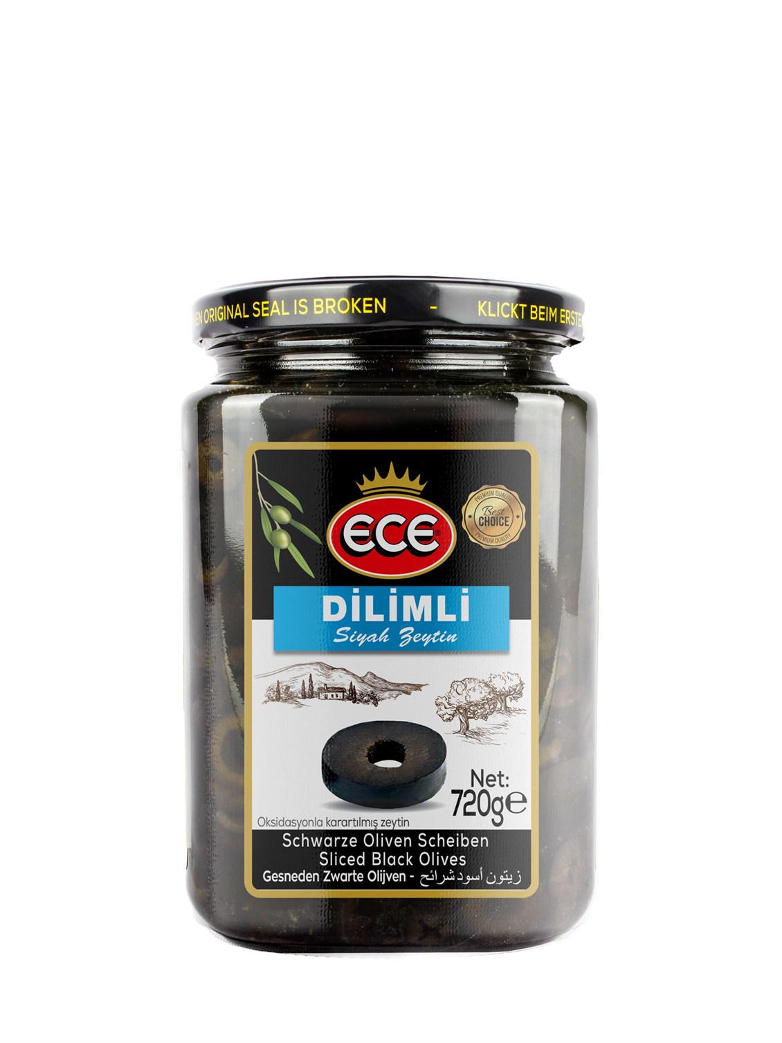 Ece Siyah Zeytin Dilimli 720 gr