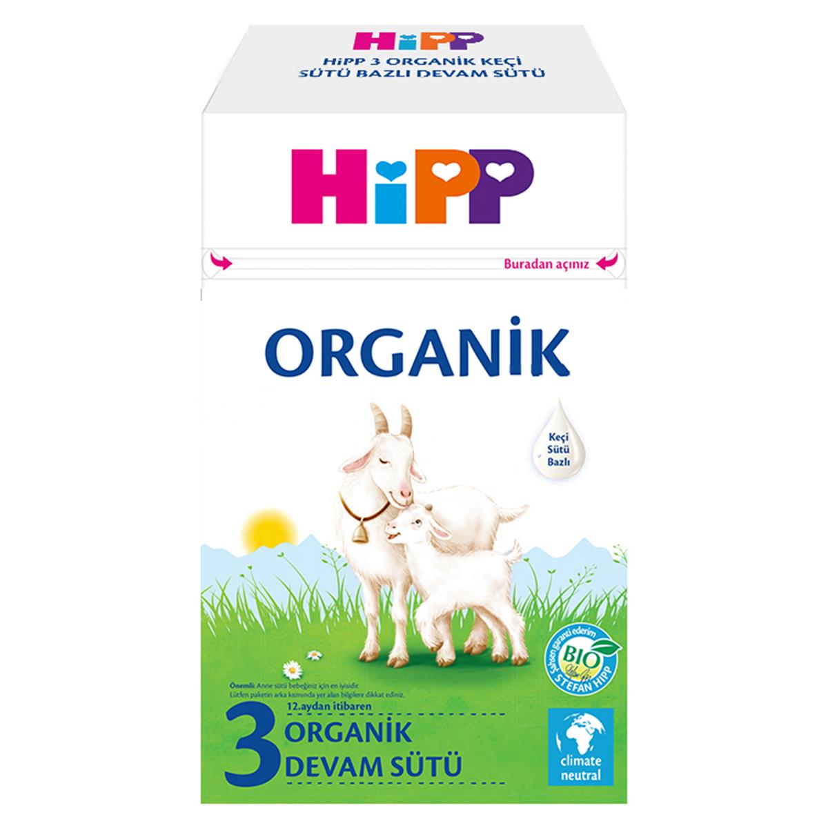 Hipp 3 Organik Keçi Sütlü Devam Sütü 400 gr 12+ Ay