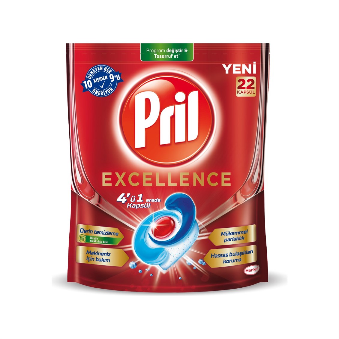 Pril Exellence Bulaşık Makinası Deterjanı Tableti 22'li