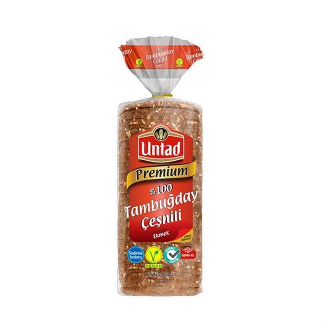 Untad Premium %100 Tam Bugday Çeşnili Ekmek 480 gr