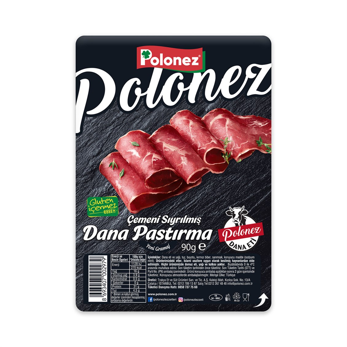 Polonez Pastırma Çemensiz 90 gr
