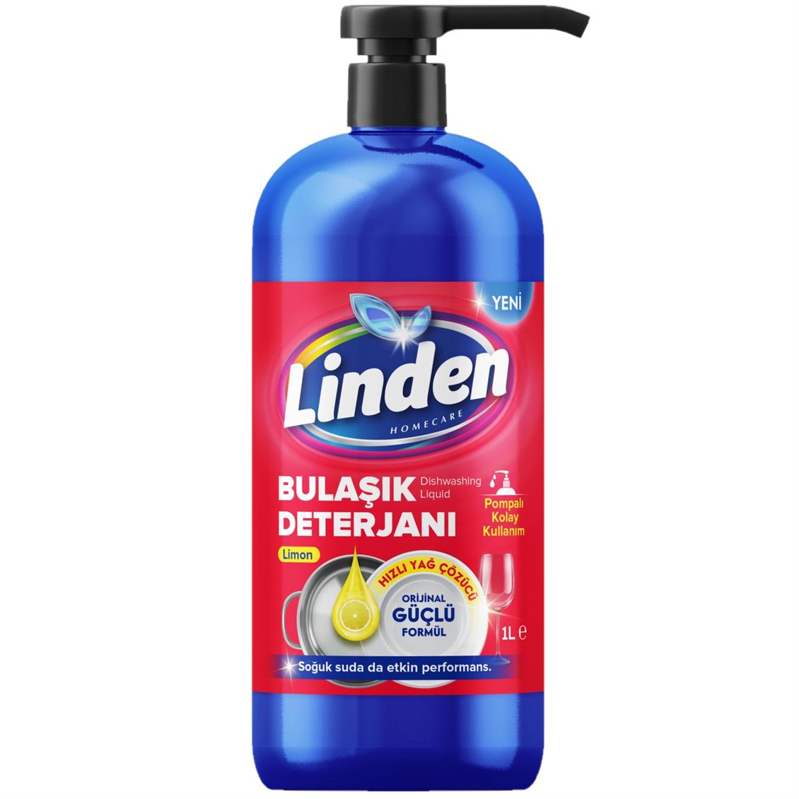 Linden Bulaşık Deterjanı Limon 1000 ml - Pompalı