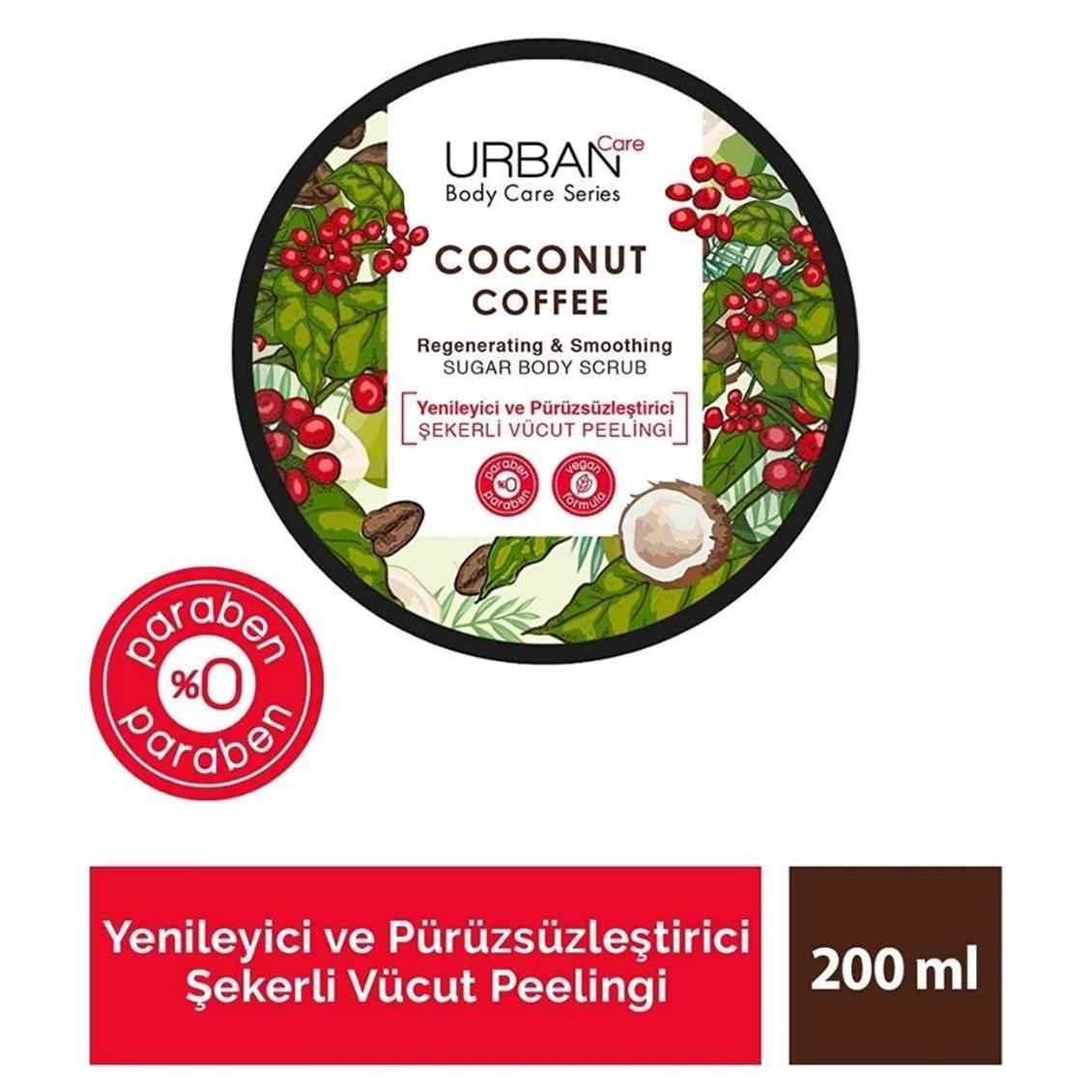 Urban Care Vücut Peeling Coconut Coffee Yenileyici ve Cilt Pürüzsüzleştirici 200 ml