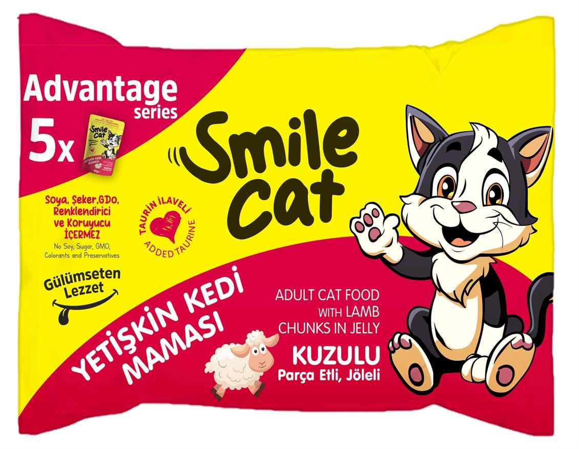 Smile Cat Pouch Kuzu 85 gr 5'li