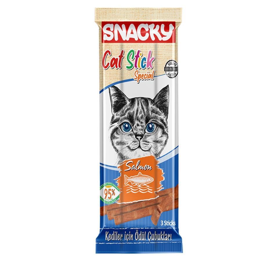 Snacky Kedi Odül Çubukları Somonlu 5 gr 3'lü