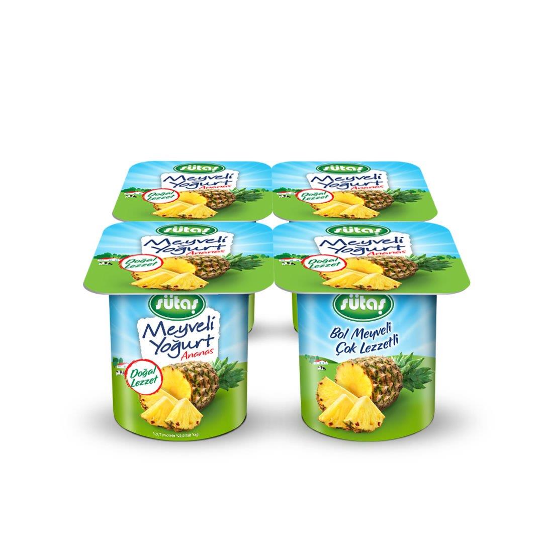 Sütaş Yoğurt Ananaslı 115 gr 4'lü