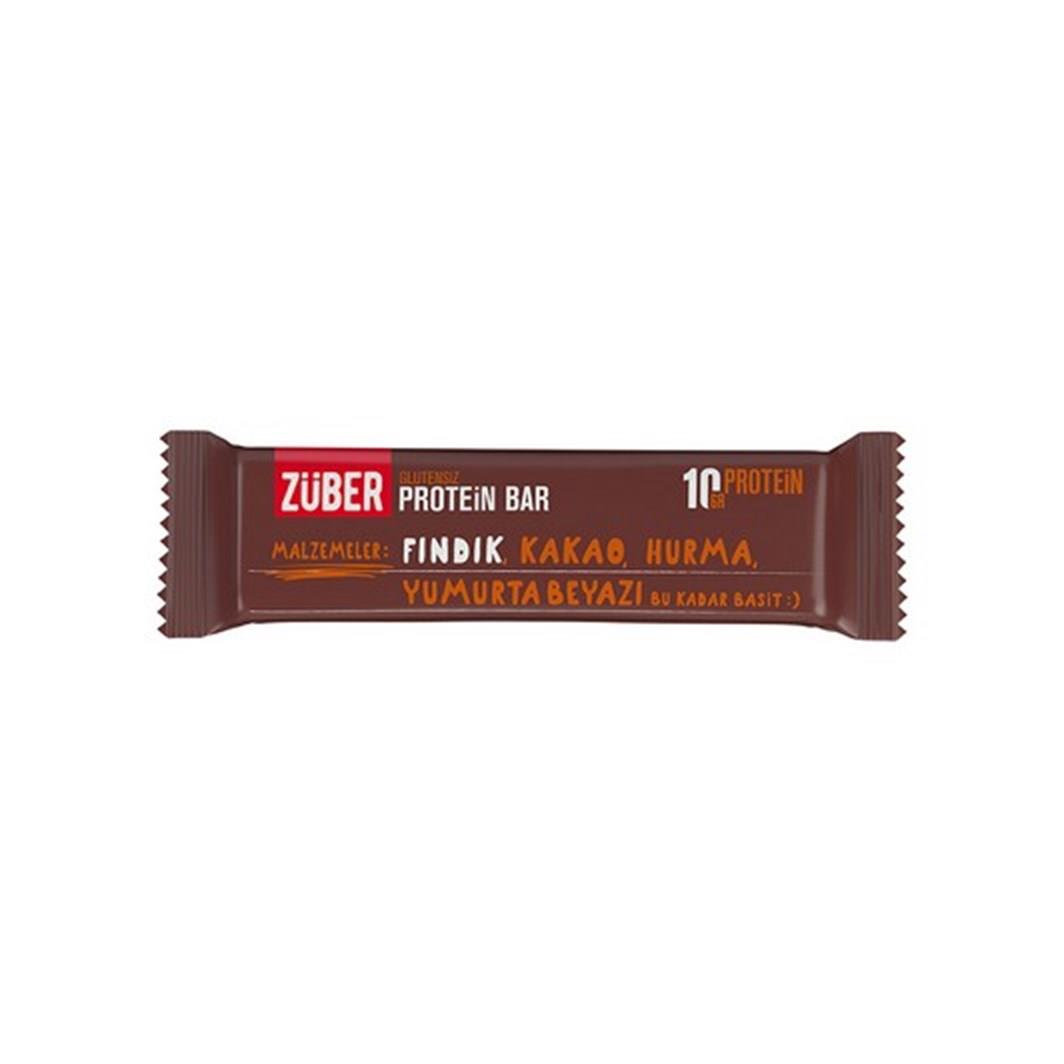 Züber Glutensiz Protein Bar Fındıklı 35 gr