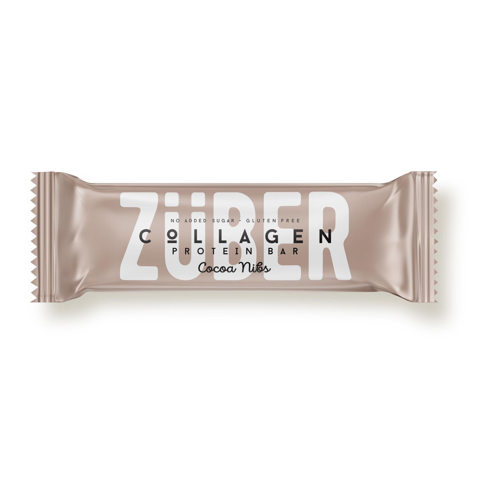 Züber Kakao Çekirdekli Kolajen Proteinli Bar 35 gr