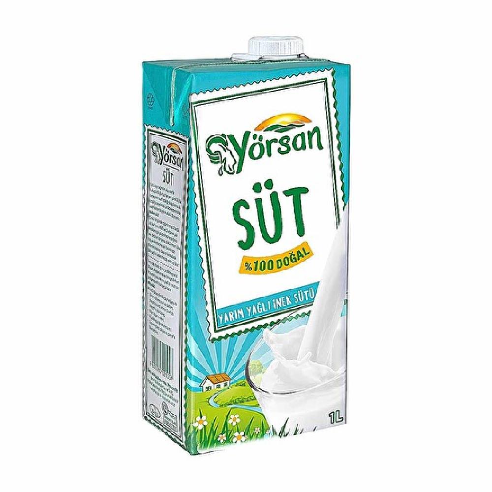 Yörsan Yarım Yağlı Süt 1 lt