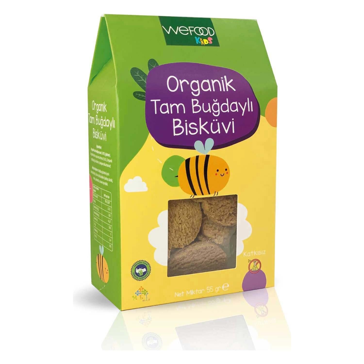 Wefood Kids Organik Tam Buğdaylı Bisküvi 55 gr