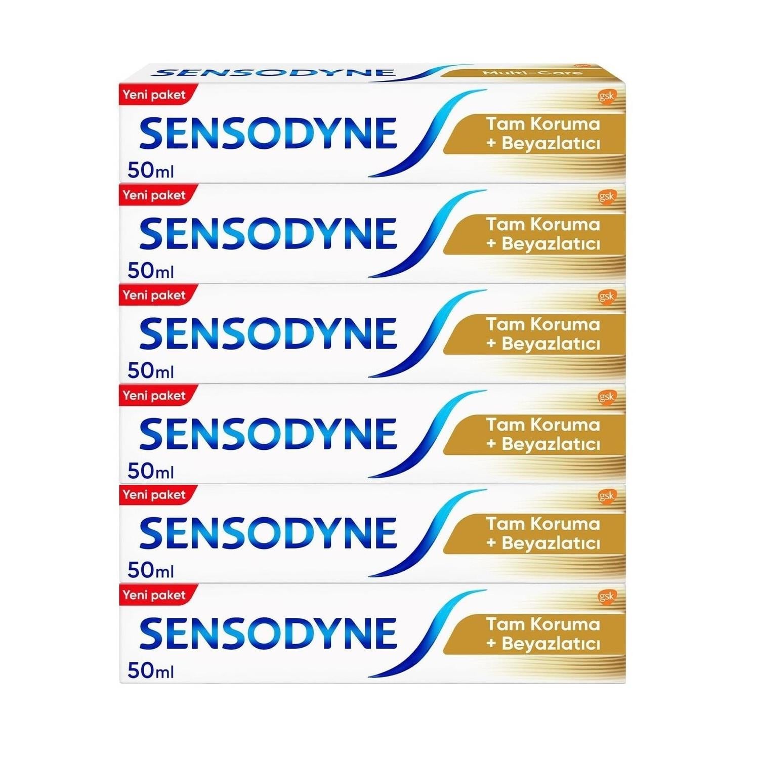 Sensodyne Diş Macunu Tam Koruma ve Beyazlatıcı 50 ml X6