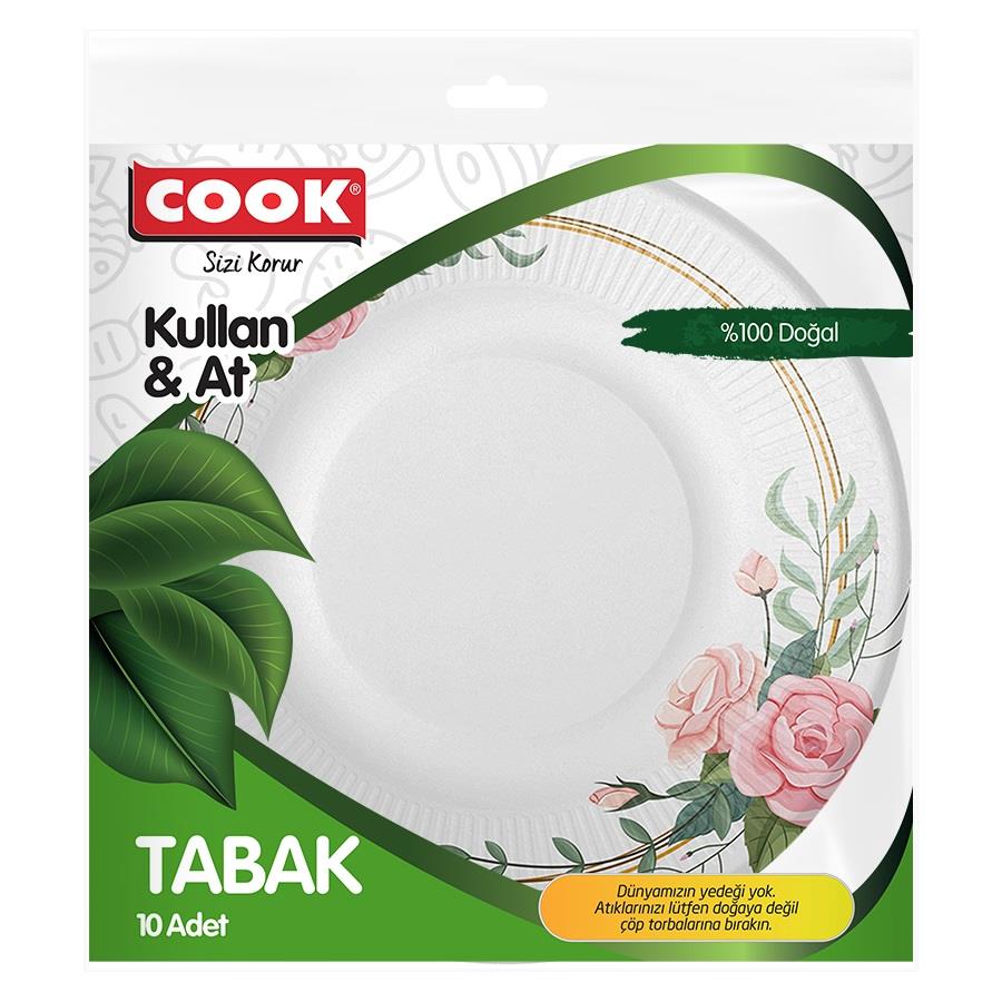 Cook Karton Tabak Orta Boy 10'lu