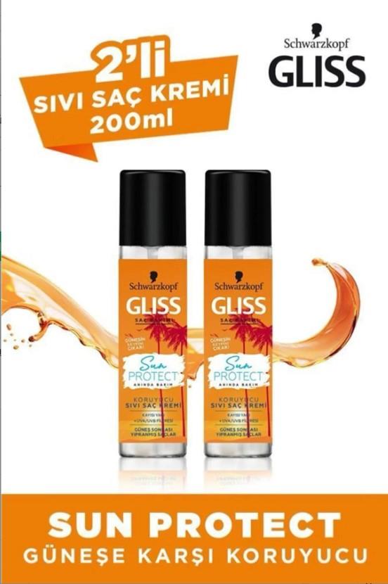Gliss Sun Protect Sıvı Saç Kremi 200 ml X2