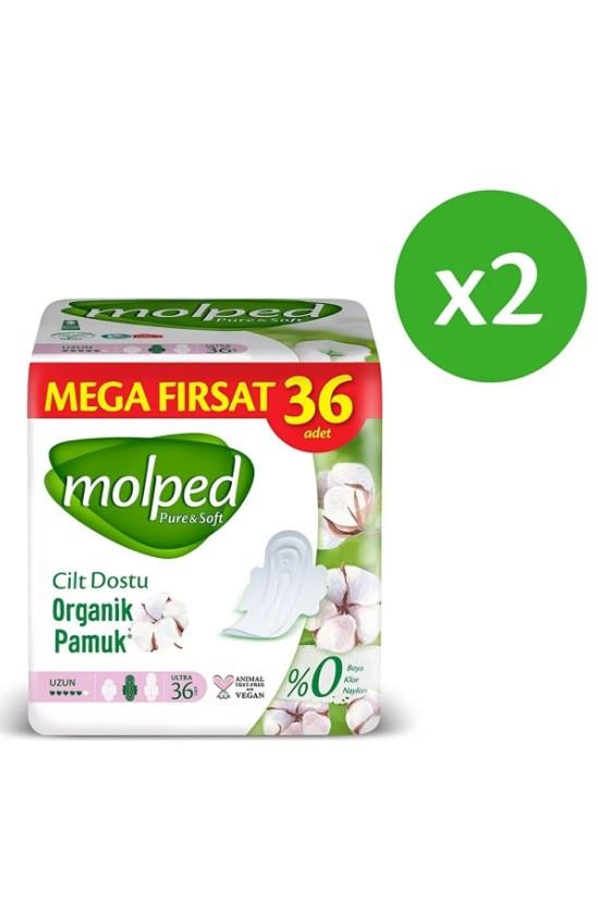 Molped Pure Soft Mega Paket Uzun 36'lı X2