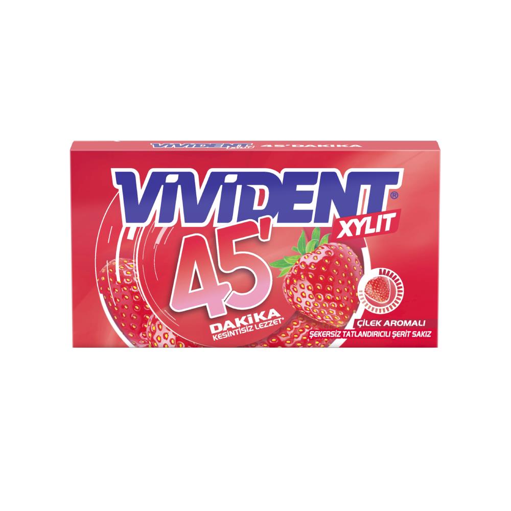 Vivident 45 Dk Çilek Cüzdan 26 gr