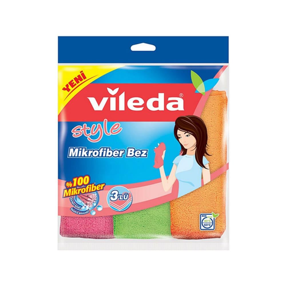 Vileda Mikrofiber Style Temizlik Bezi 3'lü