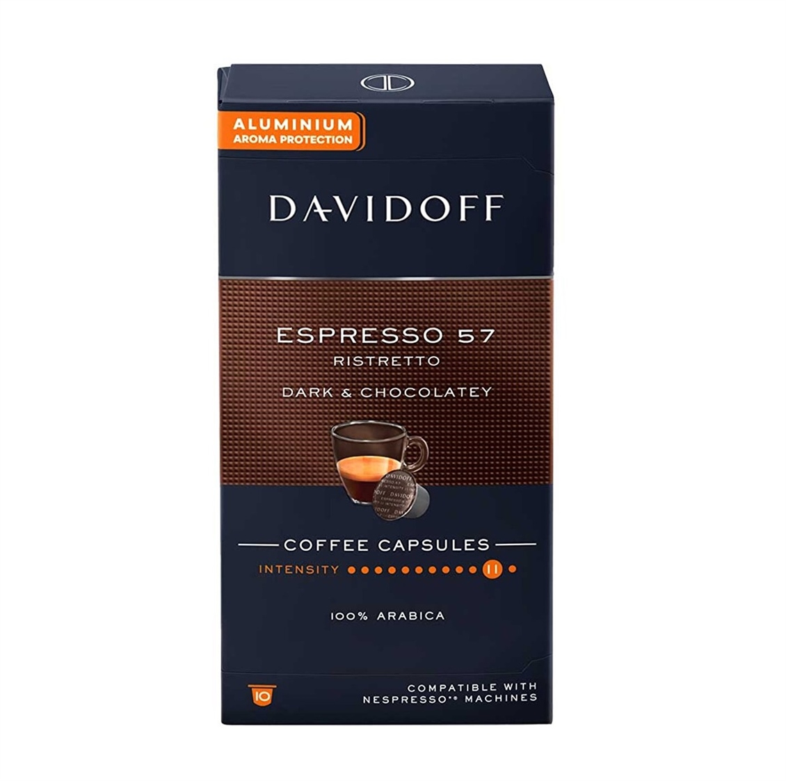 Davidoff Espresso 57 Rıstretto Dark & Chocolatey Aluminium Kapsül Kahve 10'lu