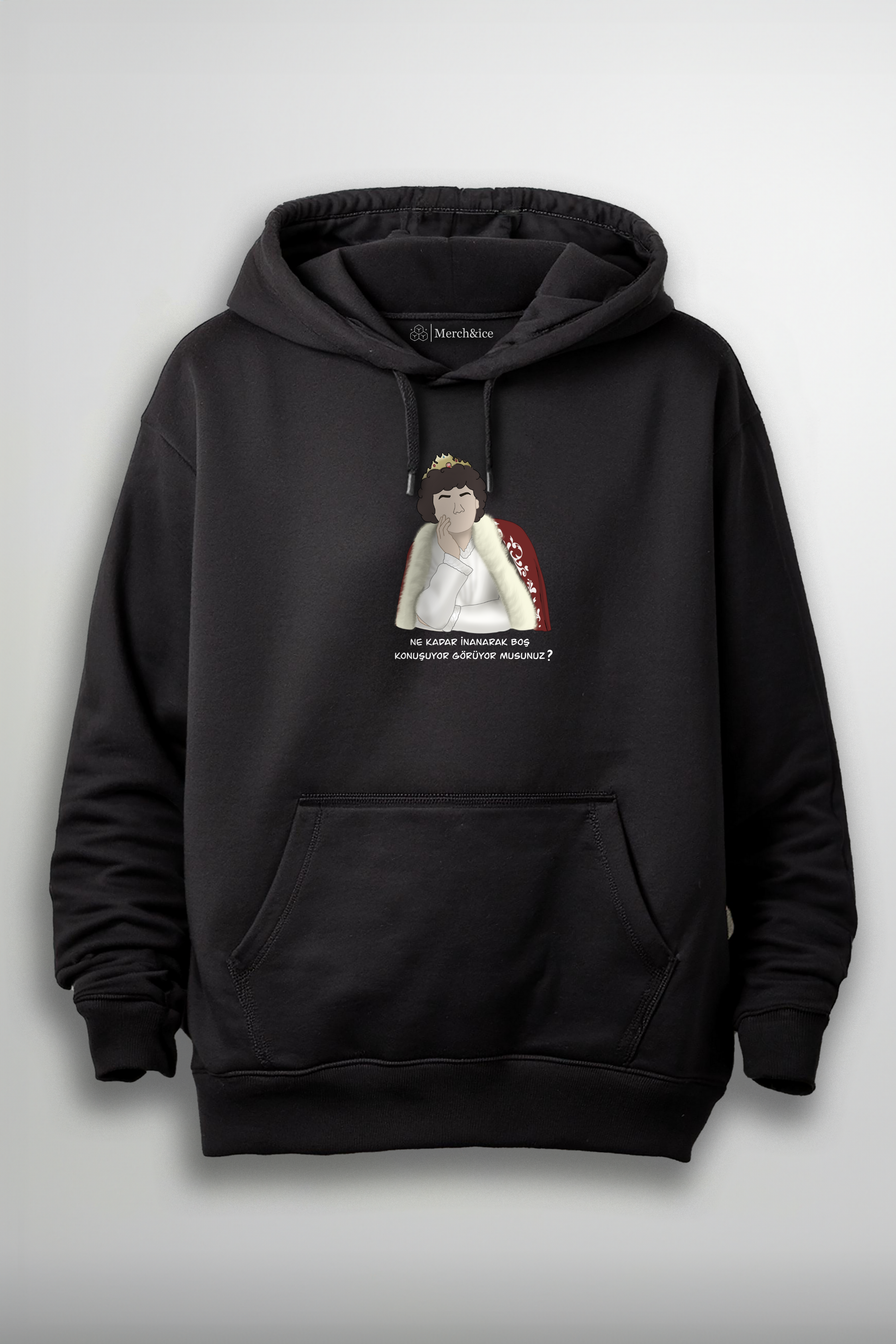 Prens Dizi Baskılı Unisex Hoodie - Ne Kadar İnanarak Boş Konuşuyor Görüyor Musun?