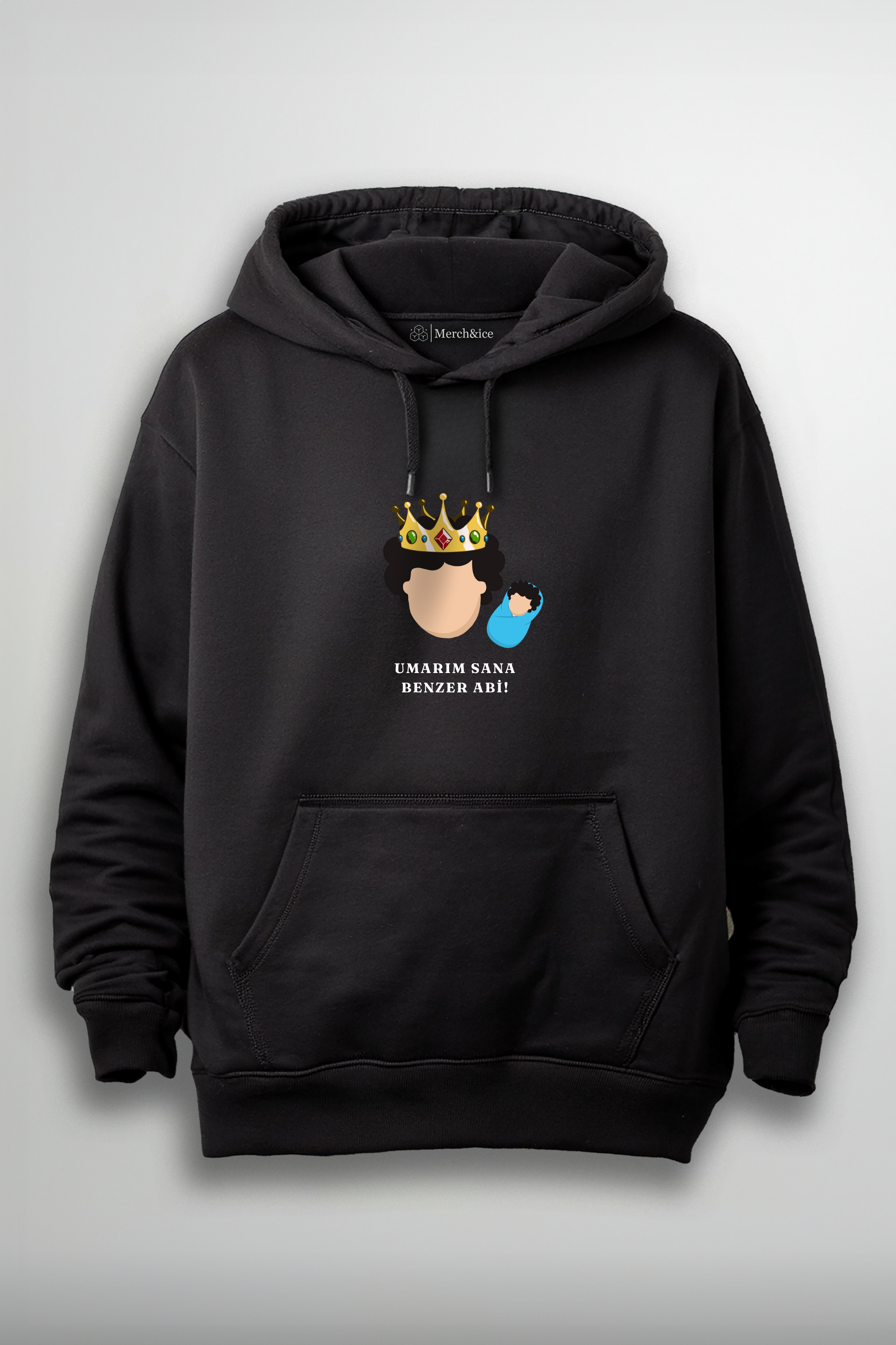 Prens Dizi Baskılı Unisex Hoodie - Umarım Sana Benzer Abi!
