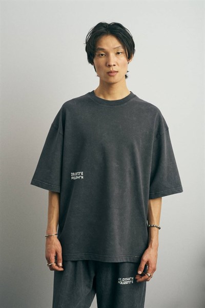 Füme  Polizei Eskitme Basic Oversize Tshirt