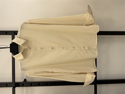 Krem Krinkıl Oversize Gömlek