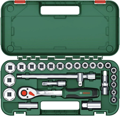 Bosch 1600A02Z9F 1/2 Cırcırlı 25 Parça Lokma Takımı