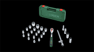 Bosch 1600A02Z9F 1/2 Cırcırlı 25 Parça Lokma Takımı
