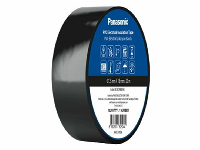 PANASONİC SİYAH PVC İZOLE BANT 20MT