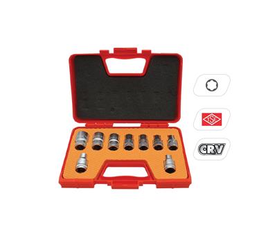 Rico 007-RC9010 9PC 1/2” İç Torx E Lokma Seti
