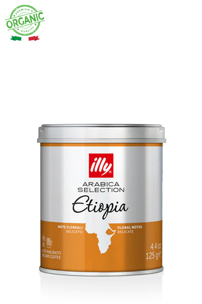 İLLY Etiopia Orta Kavrulmuş Toz Kahve 125g. (Öğütülmüş, Single Origin)