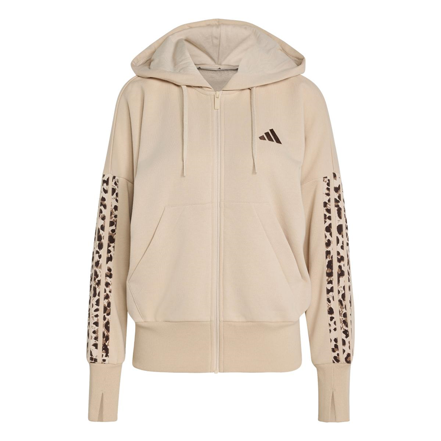 Adidas W AOP 3S FT FZ KH1547 Bej Sweatshirt