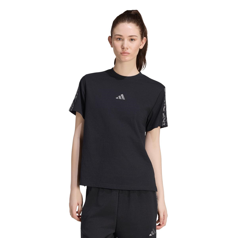 Adidas W AOP 3S SJ TEE KH1550 Siyah Tişört