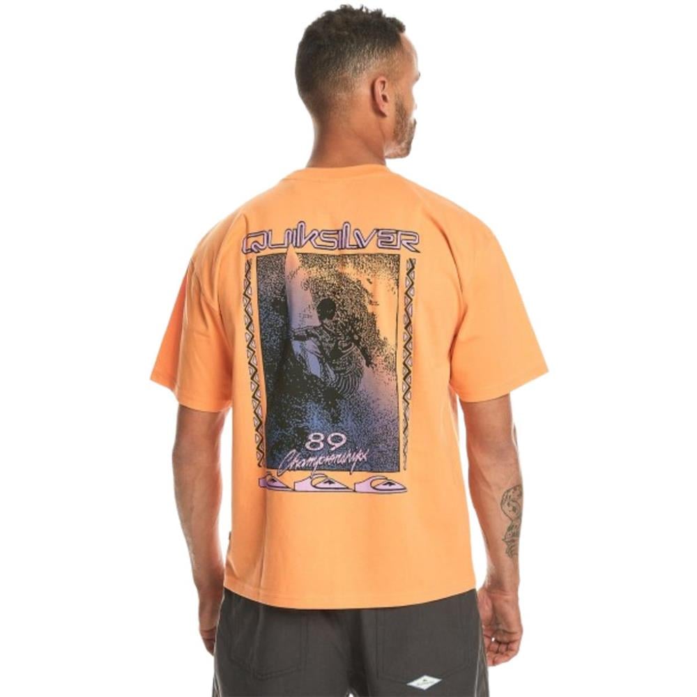 Quiksilver Back Flash Ss EQYZT07605-25178 Turuncu Tişört