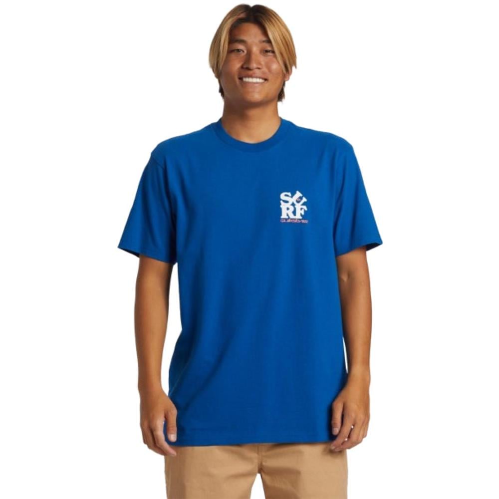 Quiksilver Chrome Logo Ss Stn AQYZT09545-12227 Mavi Tişört
