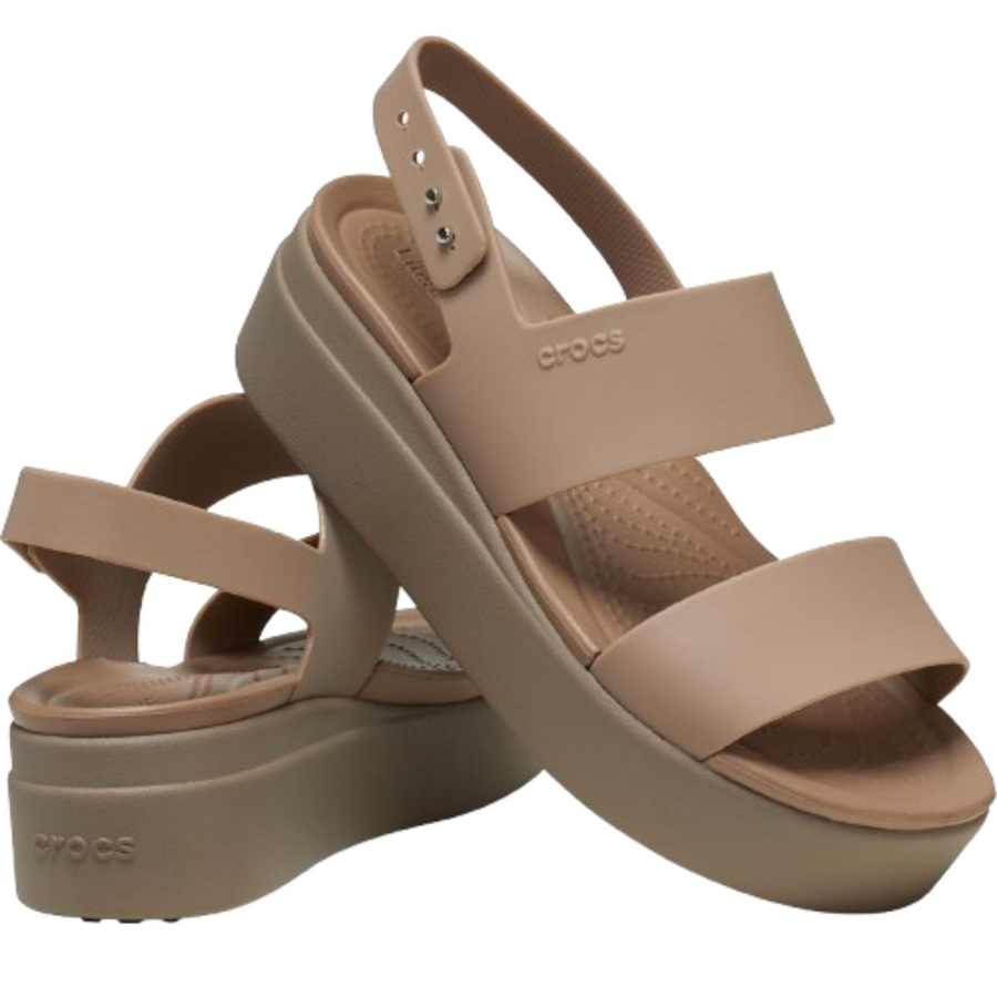 Crocs Crocs Brooklyn Low Wedge W 206453-2EL Kahverengi Sandalet