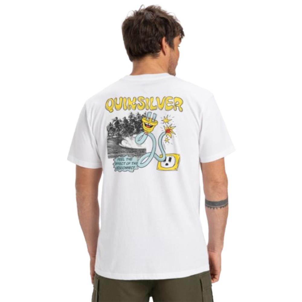 Quiksilver Ev Disconnect Effects Ss EQYZT08049-908 Beyaz Tişört