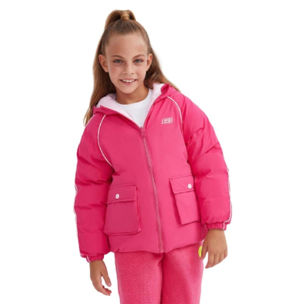 Skechers G Outerwear Reversible Coated Jacket SK232027-602 Pembe Mont