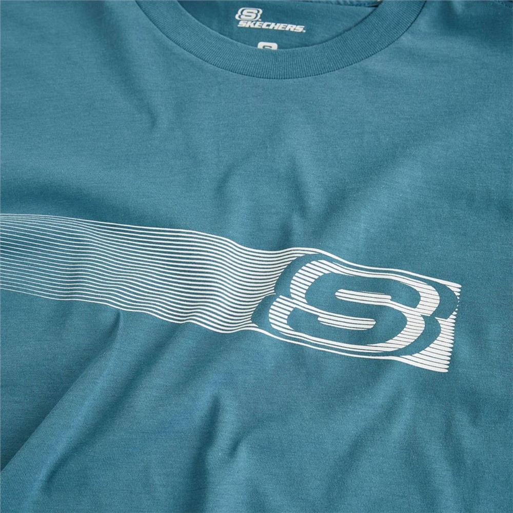 Skechers M Graphic Tee T-Shirt S212196-405 Mavi Tişört