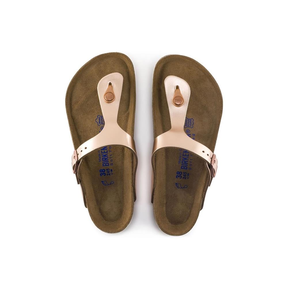 Birkenstock Gizeh SFB NL Metallic 1005048 Bej Terlik