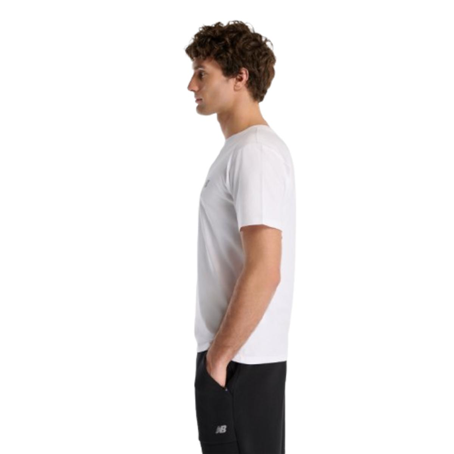 New Balance NB Lifestyle Men Tshirt MNT1537-WT Beyaz Tişört