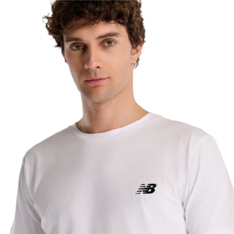 New Balance NB Lifestyle Men Tshirt MNT1537-WT Beyaz Tişört