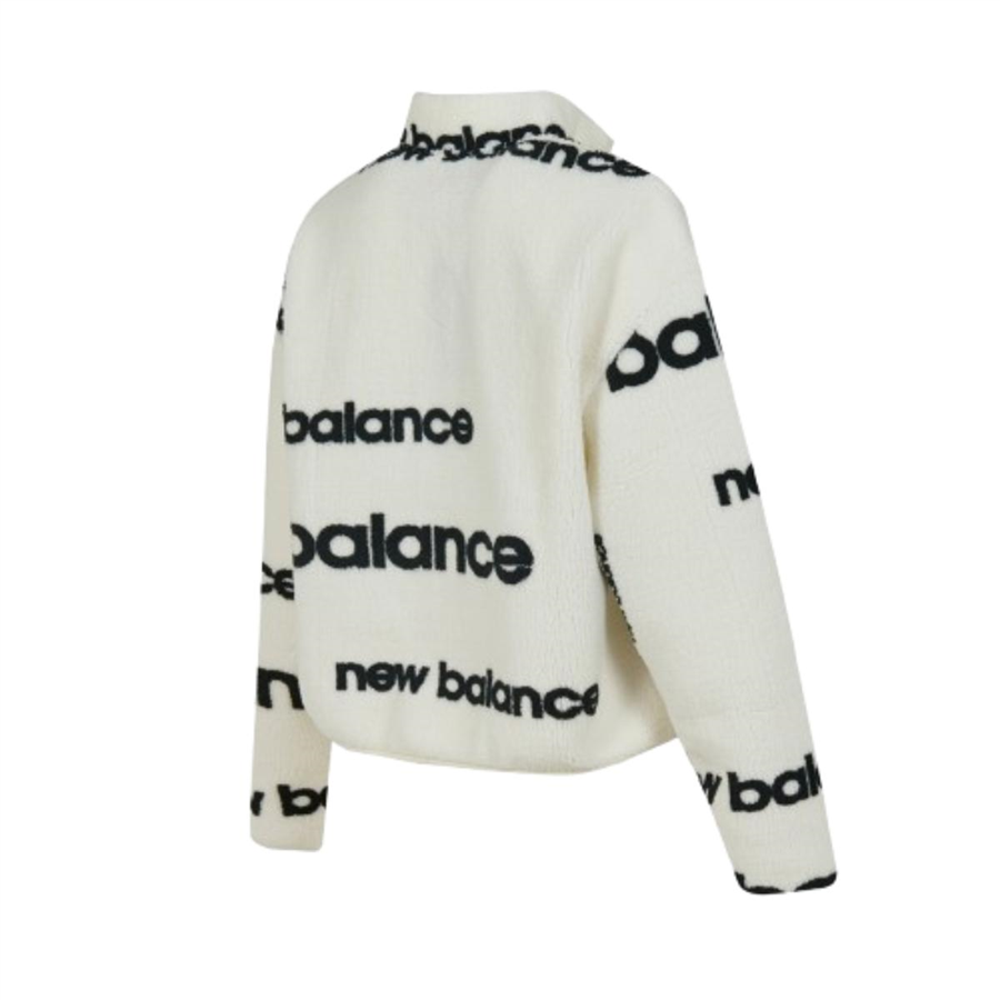 New Balance Nb Lifestyle Women Half Zip WNC3623-WT Beyaz Sweatshirt