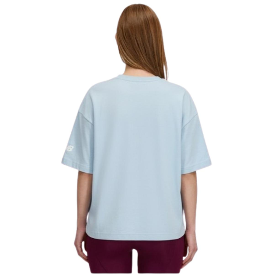 New Balance NB Lifestyle Women Tshirt WNT1402-DUS Mavi Tişört