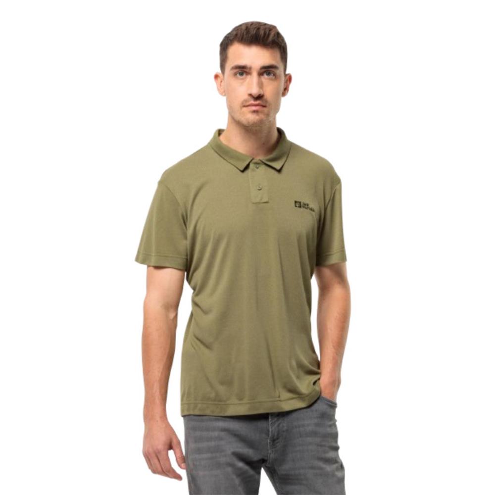 Jack Wolfskin Pikeh Polo M 1809731-4511 Haki Tişört