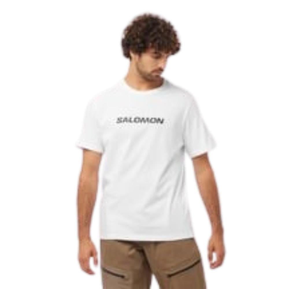 Salomon Sal Logo Perf Ss Tee M LC2245500 Beyaz Tişört