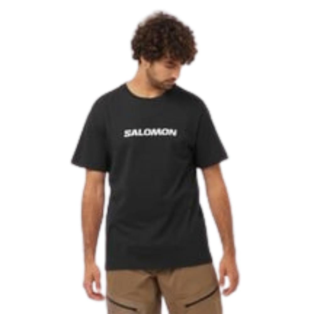 Salomon Sal Logo Perf Ss Tee M LC2245400 Siyah Tişört