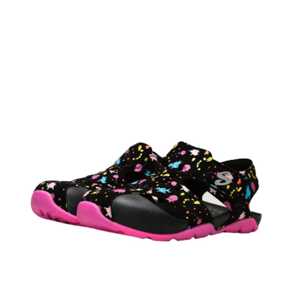 Skechers Side Wave - Lil Painter 86428L-BKHP Siyah Sandalet