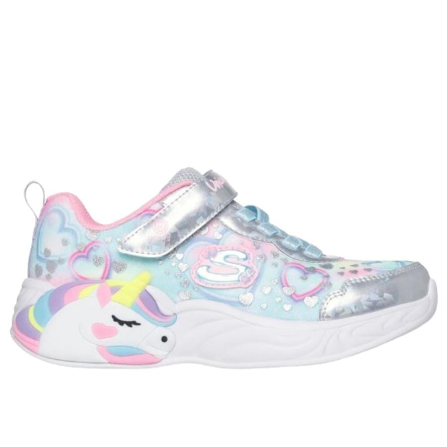 Skechers Unicorn Dreams Heart Sparkles 303063L-SMLT Gri Koşu&Yürüyüş