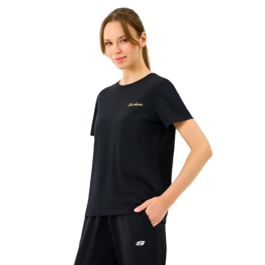 Skechers W Light Fabric T-Shirt S2520239-3817 Siyah Tişört